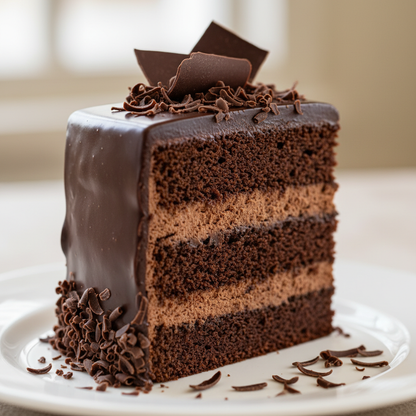 Chocolate Truffle Cake - Slice View