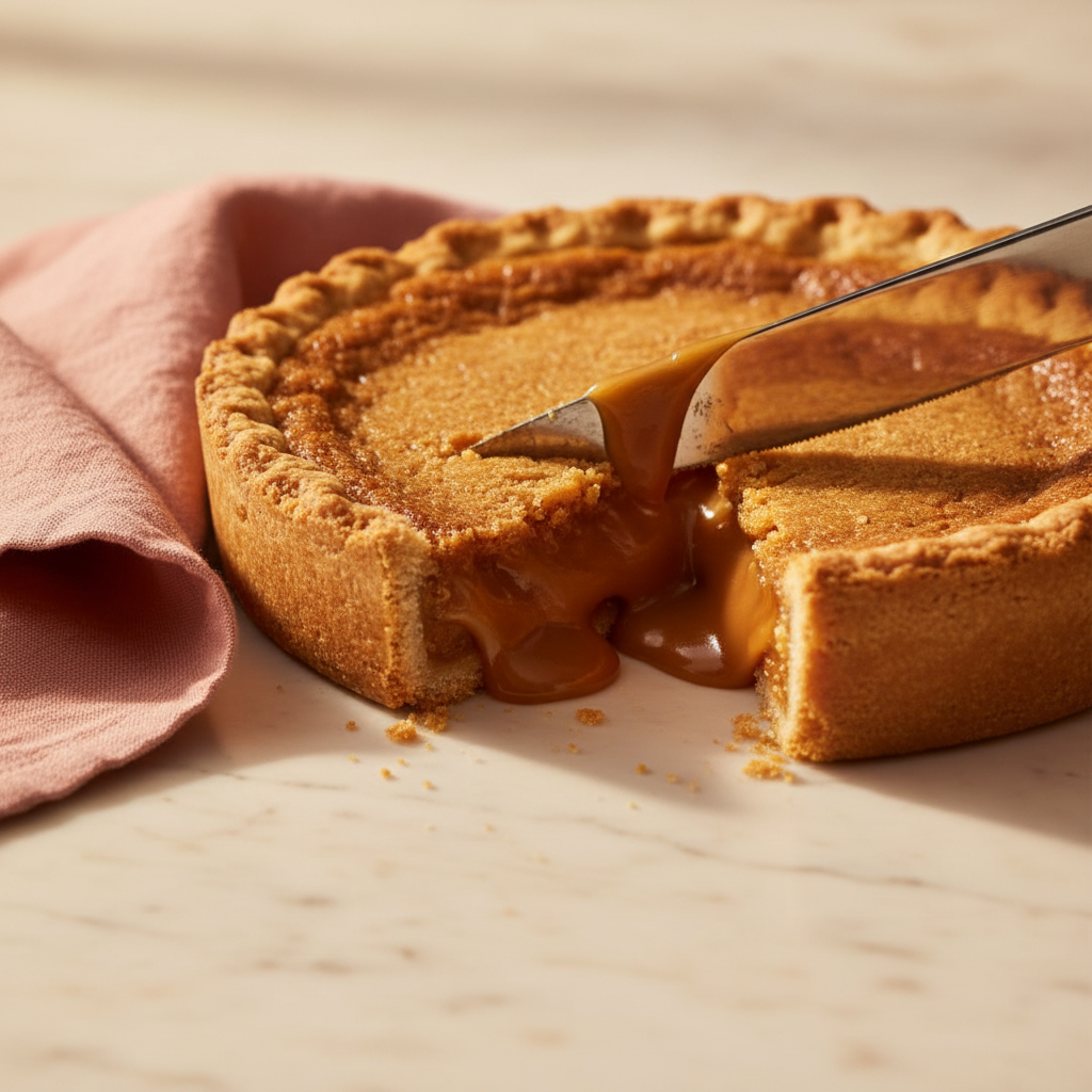 Milk Bar Pie being sliced