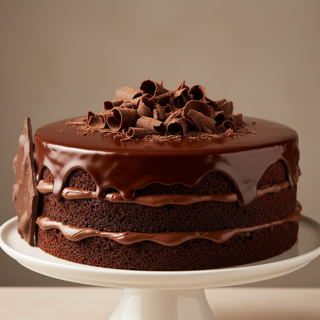 Chocolate Truffle Cake - Side View