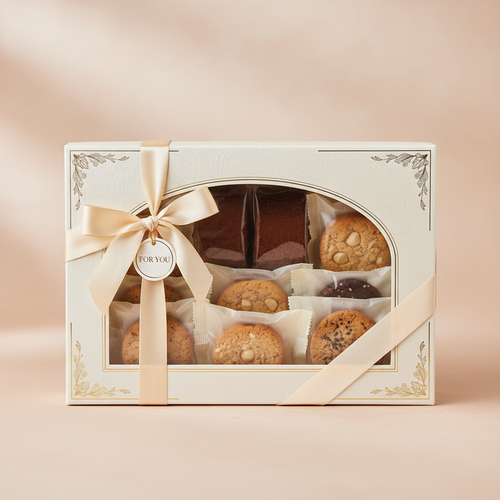 Cake and cookies gift bundle front view