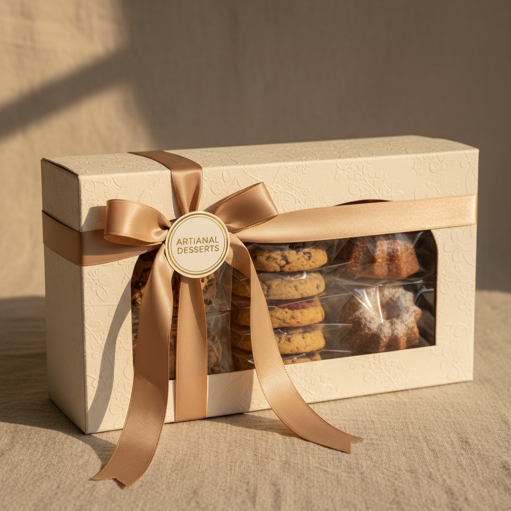 Cake and cookies gift bundle side profile