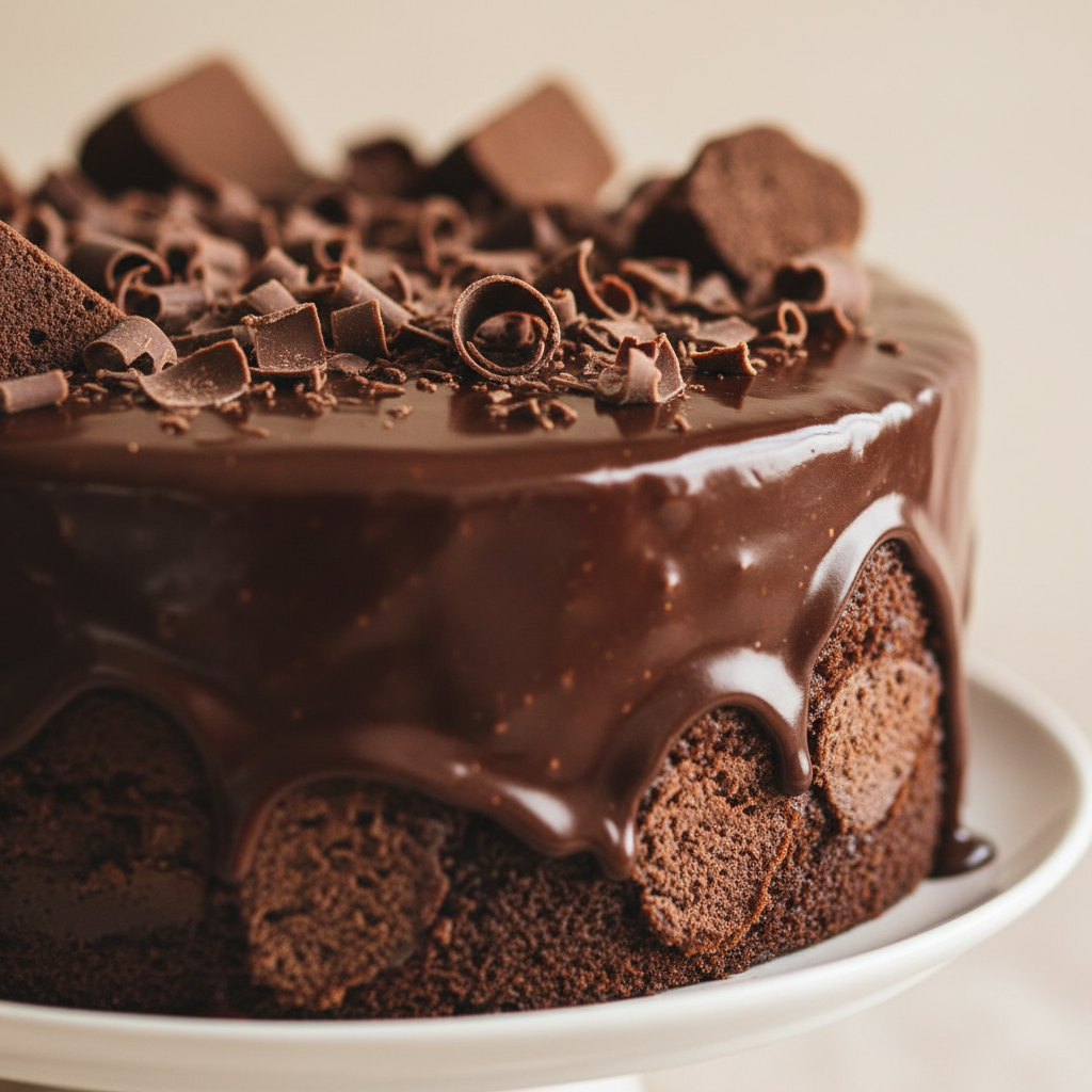 Chocolate Truffle Cake - Close-Up View